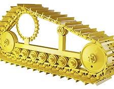 2 neue Kettenbänder ohne Platten 2 Stück Turas CAT Caterpillar 320 - 323 Teilung 190 mm 49 oder 50 Glieder